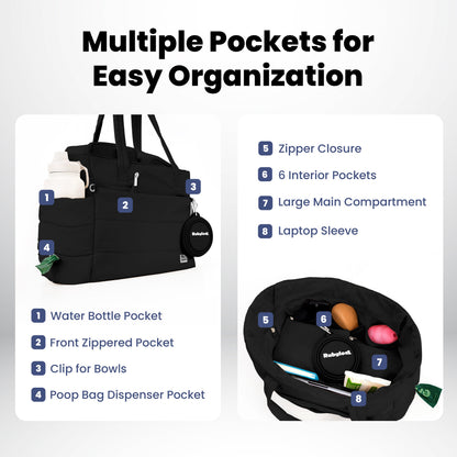Puffer Dog Travel Bag for Dog Moms